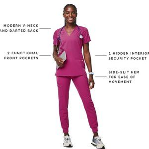 WOMEN'S Figs Scrubs in Raspberry Sorbet